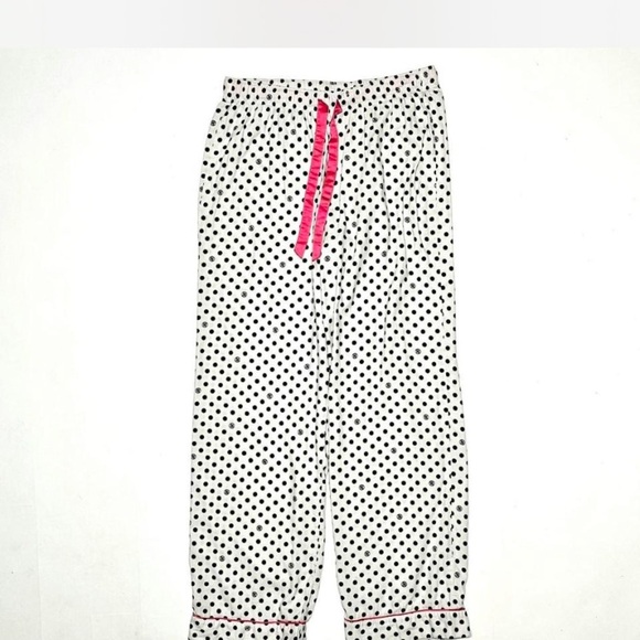 Victoria Secret Polka Dot Pajama Pants with Pink Accents - Picture 1 of 5